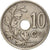 Moneta, Belgio, 10 Centimes, 1921, MB+, Rame-nichel, KM:85.1