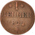 Moneda, Estados alemanes, FRANKFURT AM MAIN, Heller, 1824, BC+, Cobre, KM:301