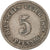 Monnaie, GERMANY - EMPIRE, Wilhelm I, 5 Pfennig, 1875, Stuttgart, TTB