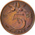 Coin, Netherlands, Juliana, 5 Cents, 1954, EF(40-45), Bronze, KM:181