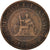 Monnaie, FRENCH INDO-CHINA, Cent, 1892, Paris, TB+, Bronze, KM:1, Lecompte:43