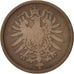 Münze, GERMANY - EMPIRE, Wilhelm I, 2 Pfennig, 1874, Frankfurt, SS, Kupfer