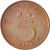 Coin, Netherlands, Juliana, 5 Cents, 1980, MS(60-62), Bronze, KM:181