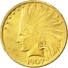 Stati Uniti, Indian Head, $10, Eagle, 1907, U.S. Mint, Philadelphia, SPL-, Or...