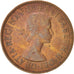 Coin, Great Britain, Elizabeth II, 1/2 Penny, 1958, EF(40-45), Bronze, KM:896