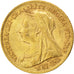 GREAT BRITAIN, 1/2 Sovereign, 1900, KM #784, AU(55-58), Gold, 3.98