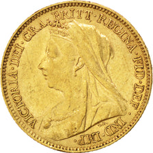 Gran Bretagna, Victoria, 1/2 Sovereign, 1901, BB+, Oro, KM:784