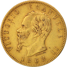 Moneta, Italia, Vittorio Emanuele II, 20 Lire, 1862, Torino, BB+, Oro, KM:10.1