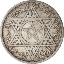 Morocco, Mohammed V, 100 Francs, 1953, Paris, AU(50-53), Silver, KM:52