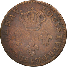 Francia, 2 Sous, 1789, Paris, BC+, Cobre, Lecompte:20