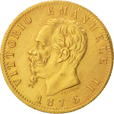 Italie, Vittorio Emanuele II, 20 Lire, 1876, Rome, SUP, Or, KM:10.2