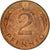 Moneda, ALEMANIA - REPÚBLICA FEDERAL, 2 Pfennig, 1980, Stuttgart, MBC+, Cobre