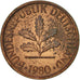 Monnaie, République fédérale allemande, Pfennig, 1980, Stuttgart, TTB, Copper