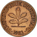 Coin, GERMANY - FEDERAL REPUBLIC, Pfennig, 1983, Stuttgart, AU(50-53), Copper