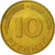 Münze, Bundesrepublik Deutschland, 10 Pfennig, 1989, Karlsruhe, VZ, Brass Clad