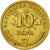 Moneta, Chorwacja, 10 Lipa, 1993, AU(55-58), Mosiądz platerowany stalą, KM:6