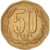 Moneta, Chile, 50 Pesos, 2001, AU(55-58), Aluminium-Brąz, KM:219.2