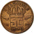 Moneta, Belgio, Baudouin I, 50 Centimes, 1969, BB, Bronzo, KM:148.1