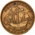 Moneta, Gran Bretagna, George VI, 1/2 Penny, 1945, BB, Bronzo, KM:844