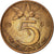 Coin, Netherlands, Juliana, 5 Cents, 1965, EF(40-45), Bronze, KM:181