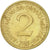 Moneta, Jugosławia, 2 Dinara, 1983, AU(55-58), Mosiądz niklowy, KM:87