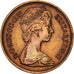 Moneda, Gran Bretaña, Elizabeth II, New Penny, 1981, MBC, Bronce, KM:915