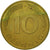 Moneta, Niemcy - RFN, 10 Pfennig, 1979, Karlsruhe, AU(50-53), Mosiądz powlekany