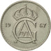 Munten, Zweden, Gustaf VI, 10 Öre, 1967, PR, Copper-nickel, KM:835