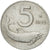 Munten, Italië, 5 Lire, 1953, Rome, ZF+, Aluminium, KM:92