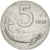 Munten, Italië, 5 Lire, 1955, Rome, ZF+, Aluminium, KM:92
