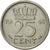 Coin, Netherlands, Wilhelmina I, 25 Cents, 1948, AU(55-58), Nickel, KM:178