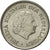 Coin, Netherlands, Juliana, 25 Cents, 1954, AU(55-58), Nickel, KM:183