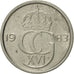 Coin, Sweden, Carl XVI Gustaf, 10 Öre, 1983, AU(55-58), Copper-nickel, KM:850