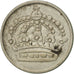 Munten, Zweden, Gustaf VI, 25 Öre, 1957, ZF, Zilver, KM:824