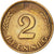 Moneta, Niemcy - RFN, 2 Pfennig, 1962, Karlsruhe, AU(55-58), Bronze, KM:106