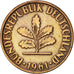 Coin, GERMANY - FEDERAL REPUBLIC, 2 Pfennig, 1961, Munich, AU(55-58), Bronze