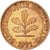 Coin, GERMANY - FEDERAL REPUBLIC, 2 Pfennig, 1991, Hambourg, AU(55-58), Copper