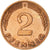 Coin, GERMANY - FEDERAL REPUBLIC, 2 Pfennig, 1989, Munich, AU(55-58), Copper