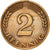 Munten, Federale Duitse Republiek, 2 Pfennig, 1966, Munich, ZF+, Bronze, KM:106