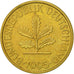 Münze, Bundesrepublik Deutschland, 10 Pfennig, 1995, Stuttgart, VZ, Brass Clad