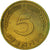 Munten, Federale Duitse Republiek, 5 Pfennig, 1977, Karlsruhe, ZF+, Brass Clad