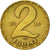 Moneta, Węgry, 2 Forint, 1976, Budapest, EF(40-45), Mosiądz, KM:591
