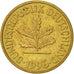 Coin, GERMANY - FEDERAL REPUBLIC, 5 Pfennig, 1996, Karlsruhe, AU(50-53), Brass
