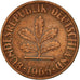 Moneta, Niemcy - RFN, Pfennig, 1966, Munich, EF(40-45), Miedź platerowana