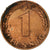 Moneta, Niemcy - RFN, Pfennig, 1968, Karlsruhe, EF(40-45), Miedź platerowana