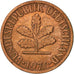 Moneta, Niemcy - RFN, Pfennig, 1976, Karlsruhe, EF(40-45), Miedź platerowana