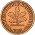 Moneda, ALEMANIA - REPÚBLICA FEDERAL, Pfennig, 1983, Karlsruhe, MBC, Cobre