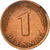 Moneta, Niemcy - RFN, Pfennig, 1983, Karlsruhe, EF(40-45), Miedź platerowana