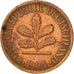 Moneta, Niemcy - RFN, Pfennig, 1984, Karlsruhe, EF(40-45), Miedź platerowana