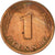 Moneta, Niemcy - RFN, Pfennig, 1990, Hambourg, EF(40-45), Miedź platerowana